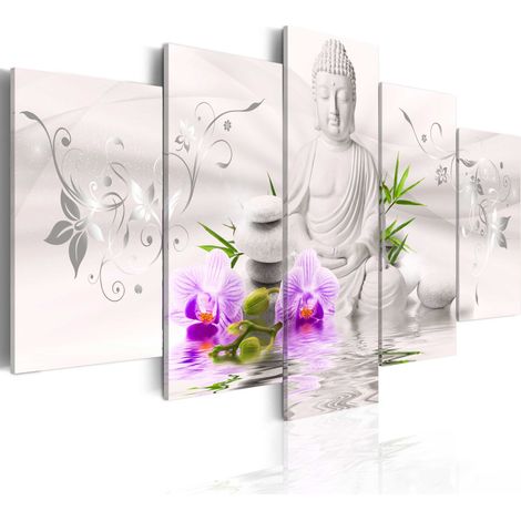 Quadro - Buddha bianco - 100x50 (1/4)