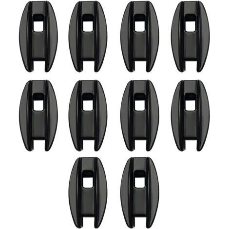 Lot de 10 isolateurs de poteau d'angle, isolateurs de clôture électroniques, isolateurs de clôture électrique résistants aux intempéries et à la pluie pour fil de clôture électrique (noir) (1/5)