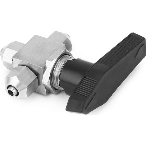 Vanne à bille 3 voies en acier inoxydable 304, à serrage rapide, pour tuyau d'eau/air en PU, 12 x 10 mm (1/5)
