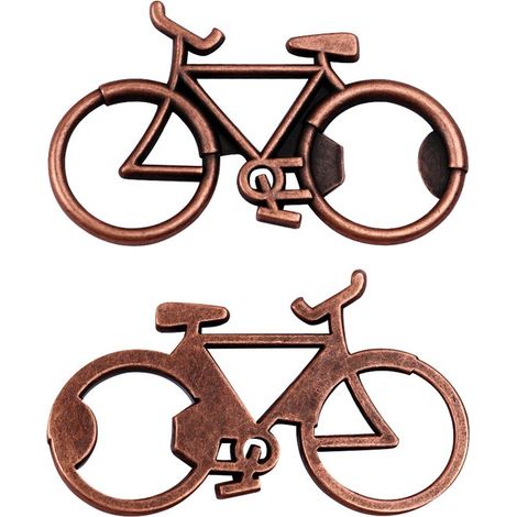 Apribottiglie a forma di bicicletta, apribottiglie a forma di bicicletta in acciaio inox, apribottiglie per birra a forma di bicicletta, cavatappi, apribottiglie. (1/4)