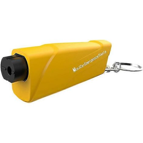 Marteau de sécurité Baoye, coupe-ceinture de sécurité, brise-vitre portable pour voiture, 1 pièce - jaune (1/5)