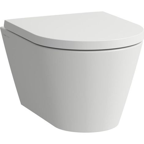 WC suspendu KARTELL COMPACT sans bride, rinçage à fond blanc mat LAUFEN