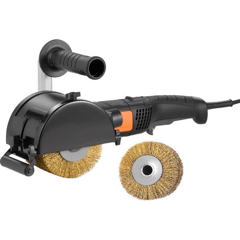 VEVOR Poliermaschine, 1300 W, 6 variable Geschwindigkeiten, Oberflächenbearbeitungswerkzeug, handgeführte elektrische Metall-Poliermaschine mit Stahldraht-Polierrad für Edelstahl, Holz (1/5)