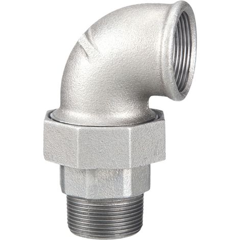 Coude union mâle femelle joint conique 98 galva - 3/4'' - SFERACO