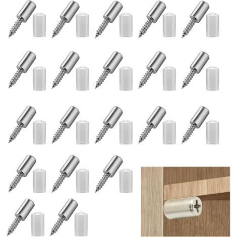 20 invisible shelf brackets, with self-tapping screws, no drilling required. (1/5)