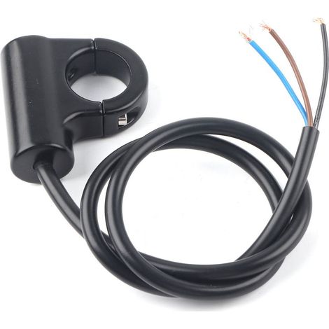 Interrupteur à bouton-poussoir de 22 mm pour guidon de moto, marche/arrêt, phares, feux de freinage et antibrouillards, modèle B, version Blue Ray (1/5)