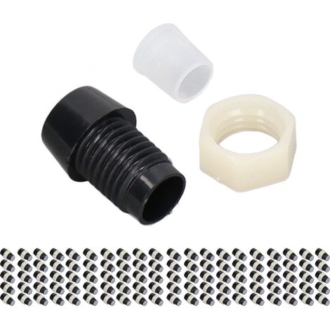 Kit de 100 supports LED 5 mm en plastique, clips de fixation pour panneaux, noir. (1/5)