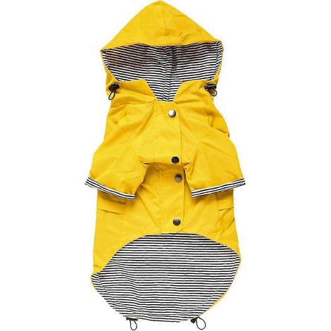 Chaqueta impermeable ajustable para perros con franjas reflectantes, abrigo impermeable para perros (1/5)