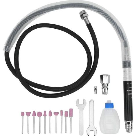 Kit Meuleuse Stylo Pneumatique Professionnel Mini Meuleuse Air Crayon avec Accessoires pour Polissage Gravure Découpe Travaux de Précision