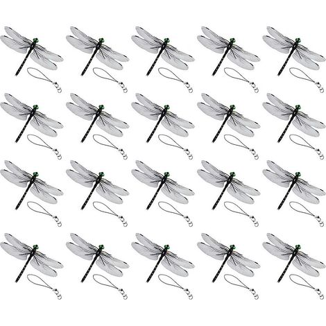 Pinces à chapeau libellule artificielles répulsives contre les insectes, lote de 20 (multicolor) (1/5)