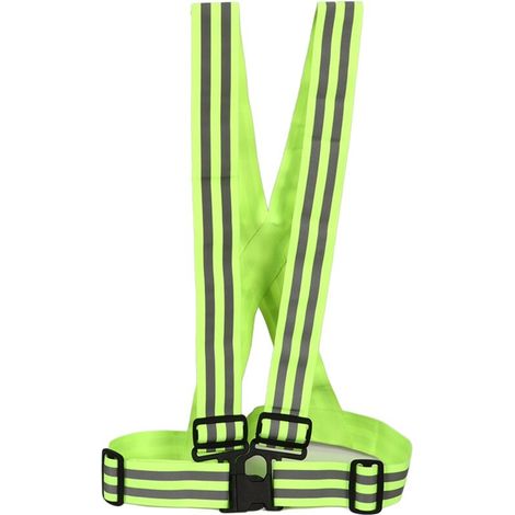 Veste réfléchissante haute visibilité, ceinture de sécurité élastique et confortable pour la course, le vélo et la marche nocturne. (1/5)