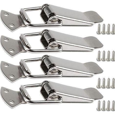 Edelstahl-Spannverschluss mit Schrauben, 56-mm-Hebelverschluss, Knebelfederverschluss, Klemmclip, Kastenverschluss, Werkzeugkasten-Verschlusskappe (1/5)