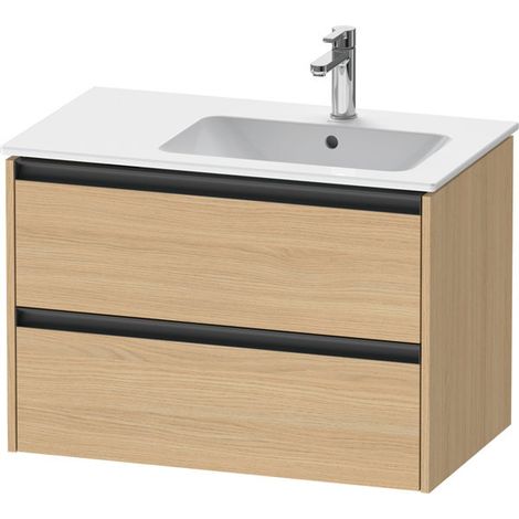 Duravit Ketho.2 Waschtischunterbau wandhängend, 2 Schubkästen, (1/2)