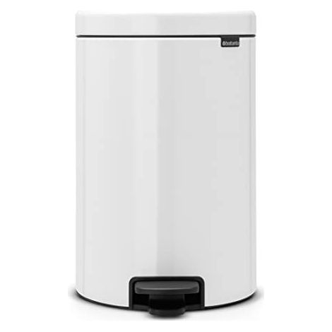 Brabantia Newicon 111846-Abfalleimer mit Fußpedal, 20 l, Farbe weiß, Edelstahl