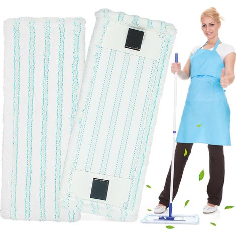 (2 Pièces)2 Pièces Serpillères de Rechange Kit, Serpillères en Microfibre pour Leifheit Clean Twist M Ergo Micro Duo, Remplacement des Têtes de Recharge de Vadrouille pour Tous Types De Sols (1/5)