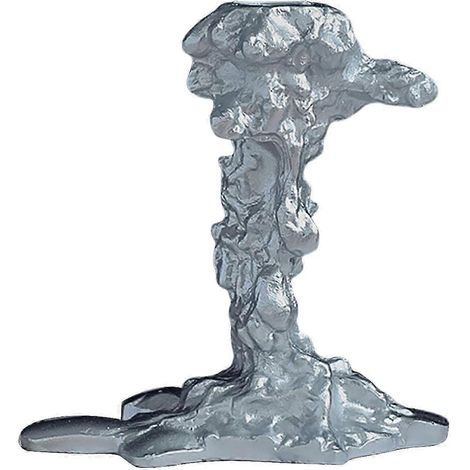 Bougeoir en fer noir pour bougie pilier L-Argent (1/5)