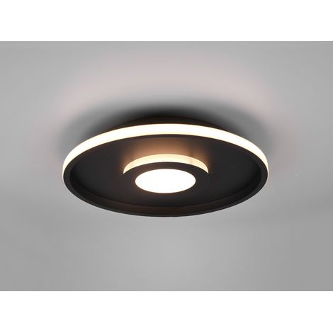 LED Deckenleuchte ASCARI rund Schwarz matt dimmbar IP44, Ø 40cm (1/5)