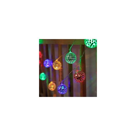 Guirlande Lumineuse Extérieure 20 LED 3m à Piles, Décoration Intérieur Jardin Terrasse, Éclairage Ambiance Fête Noël (1/4)