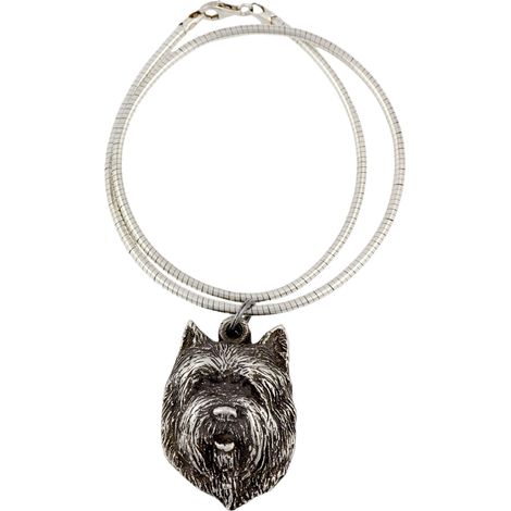 Cairn Terrier II - una collana con un cane, un gioiello unico per gli amanti dei cani, un ciondolo unico con un serpente di Art-Dog (1/5)