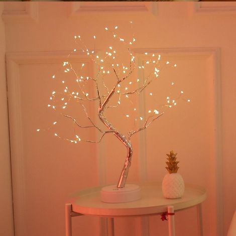 Scintillante Scintillante • Petite Lumière Argentée pour Sapin de Noël • Lampe LED pour Sapin • Sapin Lumineux Décoratif • Guirlande Lumineuse • Veilleuse LED pour Sapin • Petit Sapin • Pliable • S...