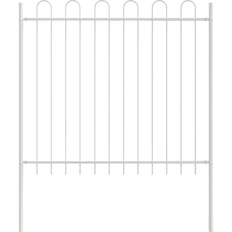 Maison Exclusive - Gartenzaun 4 pcs Weiß 6,8 x 1,5 m Pulverbeschi