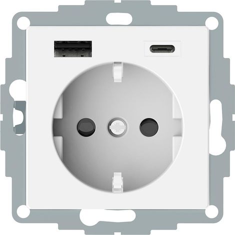 Merten Schuko Steckdose mit USB Ladegerät MEG2367-0319 (1/5)