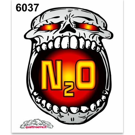 Adesivi Stickers Standard Teschio N2O 10 x 12 cm (1/4)