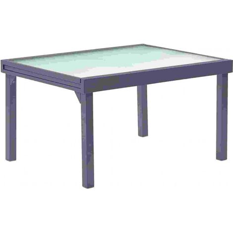 Table de jardin Modulo T 6/10 Full Verre Gris Anthracite Wilsa Garden (1/4)