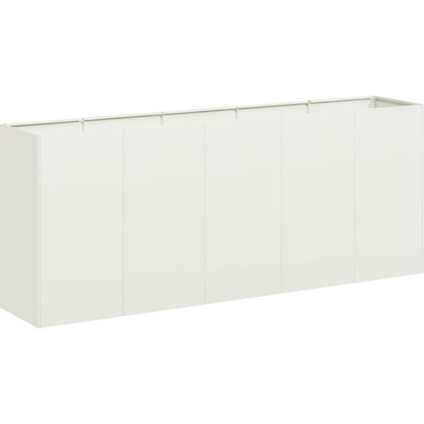 Maison Exclusive - Pflanzkübel Weiß 200x40x80 cm Kaltgewalzter St