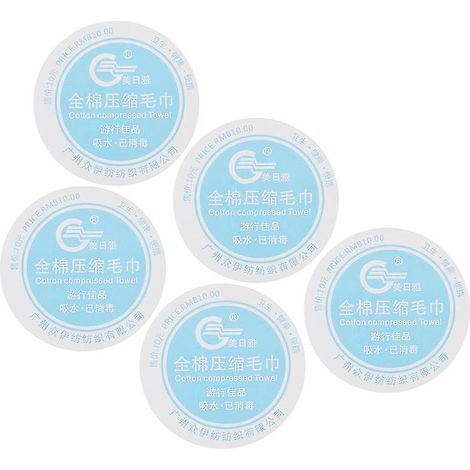 Lingettes compressées en coton pour les voyages