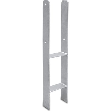 Wolketon Ancrage de poteau Support de poteau en H Ancrage de poteau encastré pour abris de voiture. maisons sur pilotis 8x 111MM