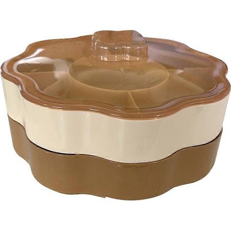 Boîte de luxe multifonctionnelle à double compartiment pour ranger des fruits secs chinois, idéale pour une table basse ou comme boîte à bonbons haut de gamme. (1/5)