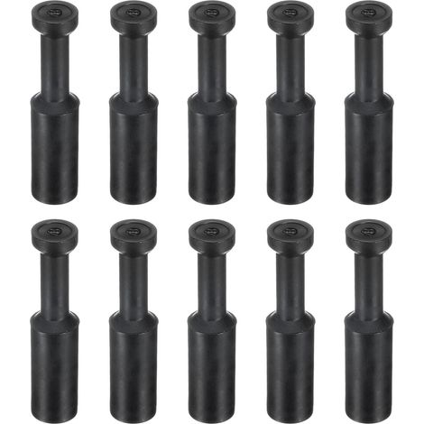 Bouchon Pneumatique - 25 Pièces - Plastique PBT - Étanche Anti-Poussière - Compresseur Frigo - 8mm Noir (1/5)