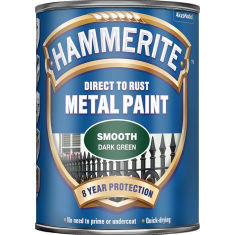 Hammerite - Smooth Direct To Rust Metal Paint - 5 Litres - Dark Green