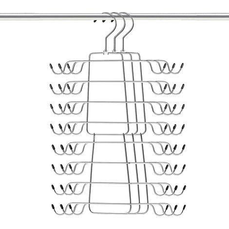 Cintre Gain de Place Lot de 3,Cintres Multicouches Antidérapants,Cintre en Métal,Multifonctionnelle Rangement Cintre,pour Caraco,écharpe,Ceinture,Maillot de Bain,Cravate,Soutien Gorge