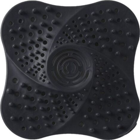 Bonde de Douche Anti-Blocage pour Salle de Bain avec Ventouse (Noir) (1/4)