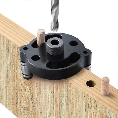 Kit de gabarit de perçage vertical autocentrant pour tourillons, guide de perçage pour tourillons, guide de perçage à 3 trous en alliage d'aluminium de 2,75 pouces (1/5)
