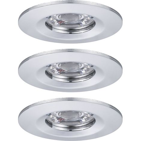 Paulmann 94303 EBL Nova mini Coin Luminaire à LED encastrable jeu de 3 4 W chrome (1/5)