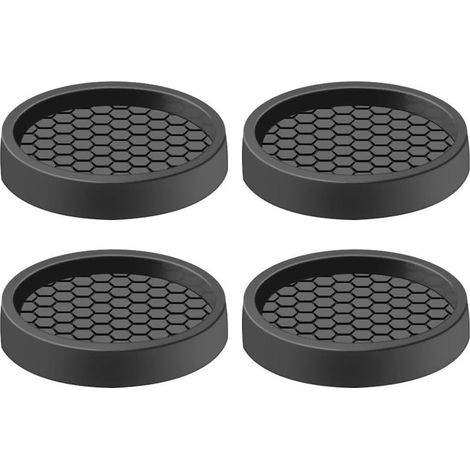 Pièces Patins pour Meubles,5cm Patin Antidérapant en Caoutchouc, Protection Pied de Chaise, Patins Antidérapants Coupelles de roulettes pour Meubles pour Lit Armoire Canapé Chaise Table(Noir Rond) (1/5)