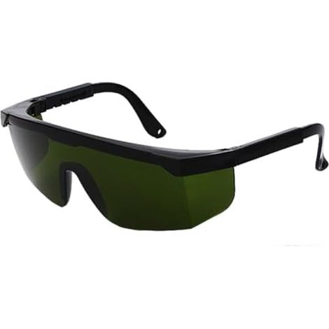Lunettes de Protection Laser, Lunette de Protection Travail pour Epilateur, Lunette Protection UV, Monture Noire Lentille Vert Fonce 1pcs (1/5)