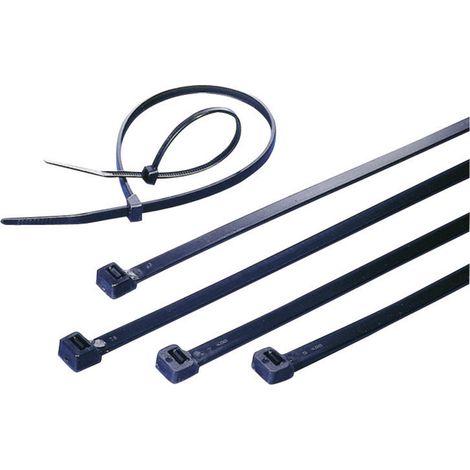 TRU COMPONENTS 1592811 TC-CVR120LLW203 Kabelbinder 120 mm 7.60 mm Schwarz UV-stabilisiert 100 St.