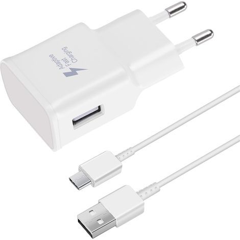 Chargeur USB (câble de charge inclus), câble de charge rapide USB-C, adaptateur de charge rapide pour téléphones Android (1/5)