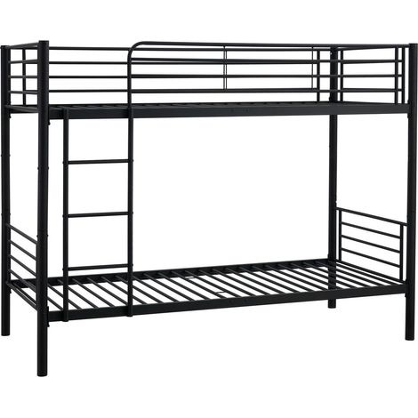 Litera Houston 1449, Negro, De dos pisos, 90x200, Metal, Somieres, 99x215x165cm (1/5)