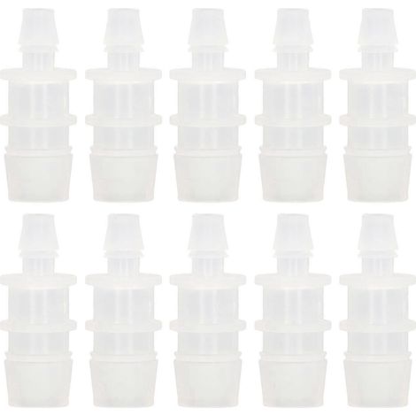 10 Stück Schlauchtüllen-Reduzierstücke PP Aquarium-Luftpumpenadapter für Silikonschlauchanschluss 7,9-15,8