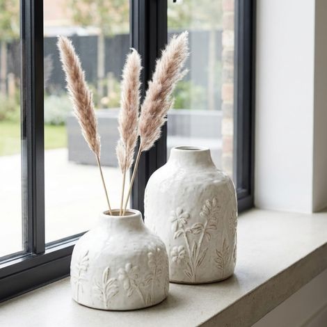 Pippa Textured Ceramic Vase Pair (1/3)