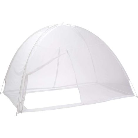 TERRE JARDIN - Mosquitera tipo cúpula "popup" para cama Blanco 200 x 150