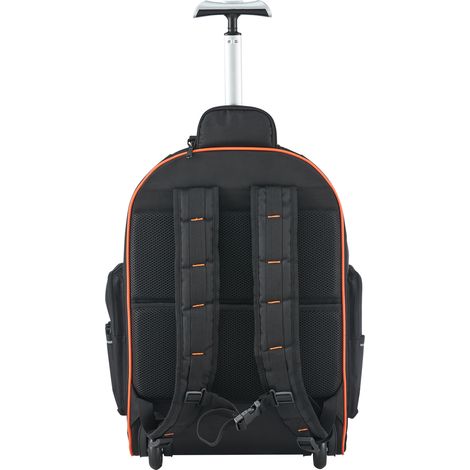 Mophorn Werkzeugrucksack mit Rollen, 110 lbs Tragkraft, 72 Taschen, robuste Werkzeugtasche mit Teleskopgriff und stabilem Boden, Organizer für Bau und Mechanik