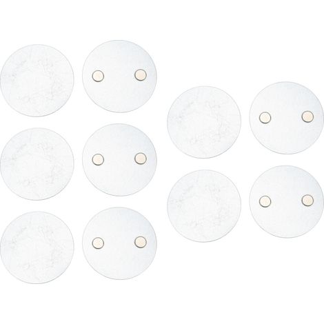 Vendu par paquet de 5 kits, comprenant des accessoires d'installation pour détecteur de fumée/alarme à gaz magnétiques puissants de 7 cm, une feuille magnétique, une feuille galvanisée et un adhésif d (1/5)