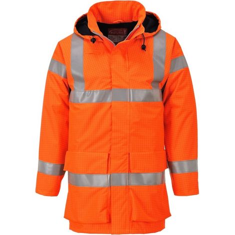 Veste De Pluie Hi-vis Multi Lite Bizflame Couleur : Orange Taille Xl - Portwest (1/2)