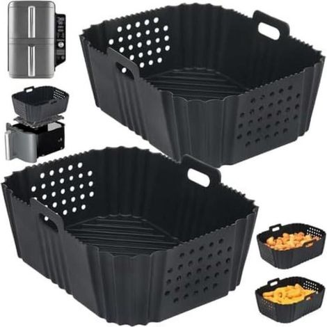 Accessoires pour friteuse à air à double tiroir SL400 et SL401 : revêtement en silicone (1/2)